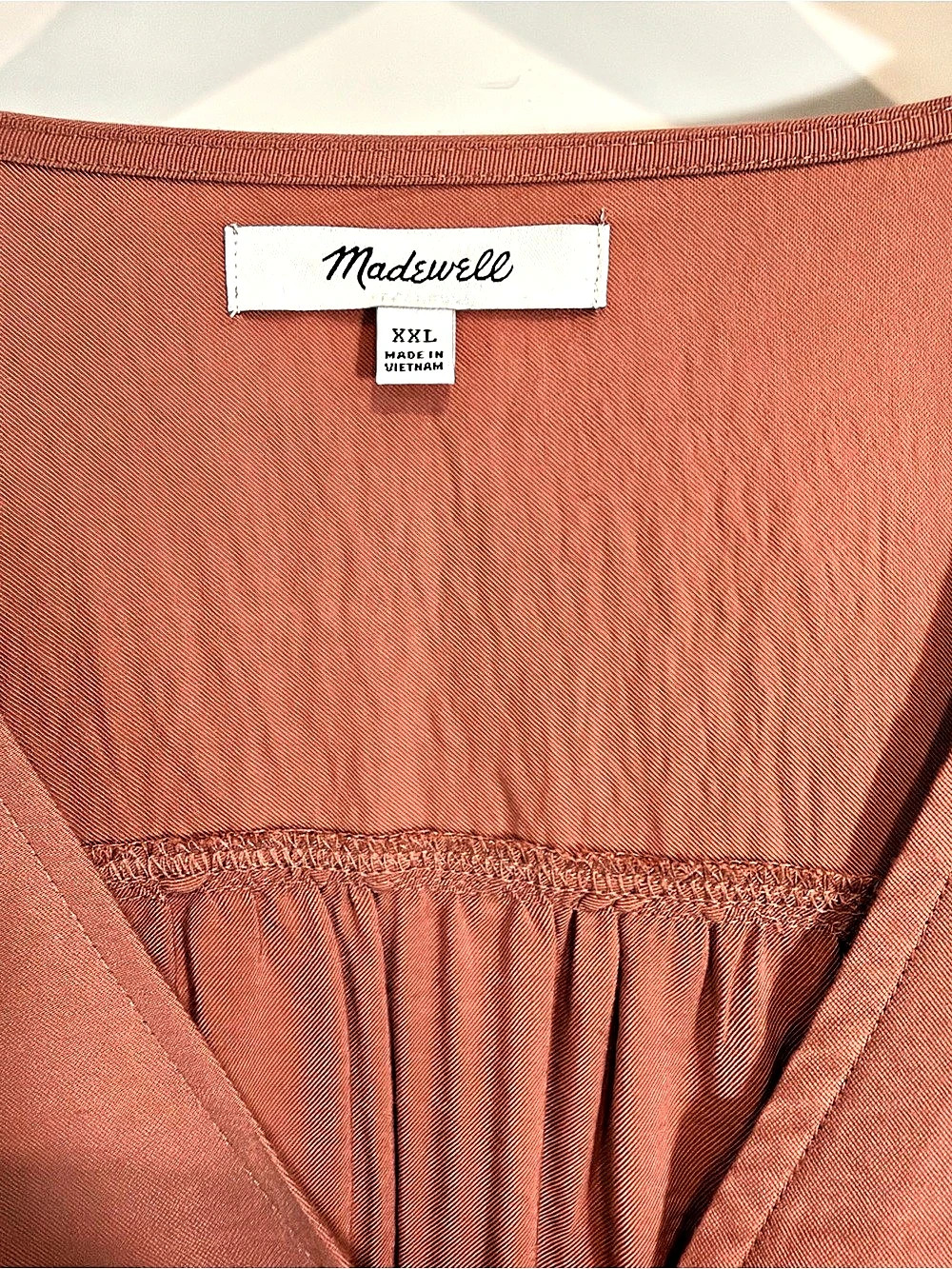 Madewell Gathered Long Sleeve Blouse XXL - Picture 3 of 6